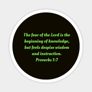 Bible Verse Proverbs 1:7 Magnet